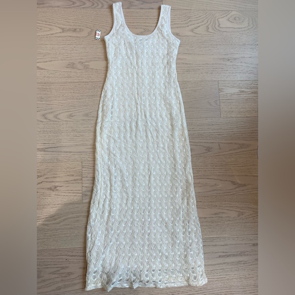 Vintage L’atelier Clientele Maxi Dress, Sleeveless, Cream, Lined, Women’s US S/M - Picture 9 of 14